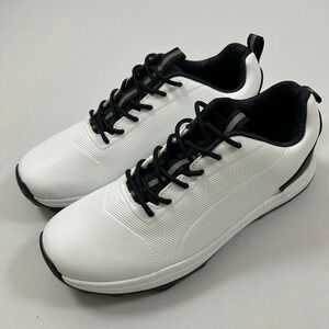 Mdsneccon Golf Shoes Mens 8/EU 41 White Black Spikeless Athletic Sneakers NWOB